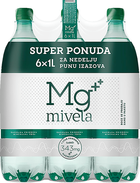 Gazirana voda Mg Mivela 6x1l-slika