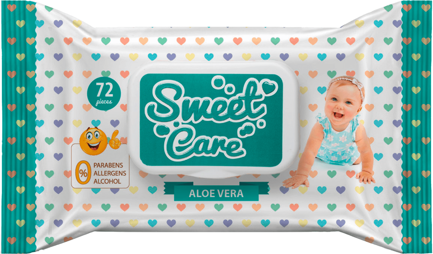 Vlazne maramice Sweet Care 72/1 sa pokl.-slika