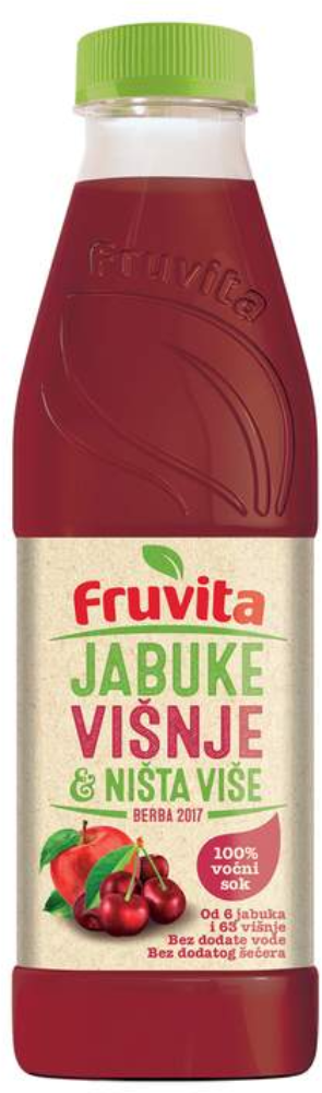 SOK FRUVITA SUPER PREMIUM 075L VIŠNJA JABUKA I NIŠTA VIŠE-slika