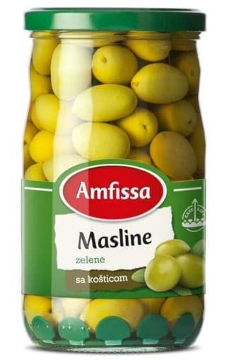 Masline zelene sa kosticom Amfissa 680g-slika