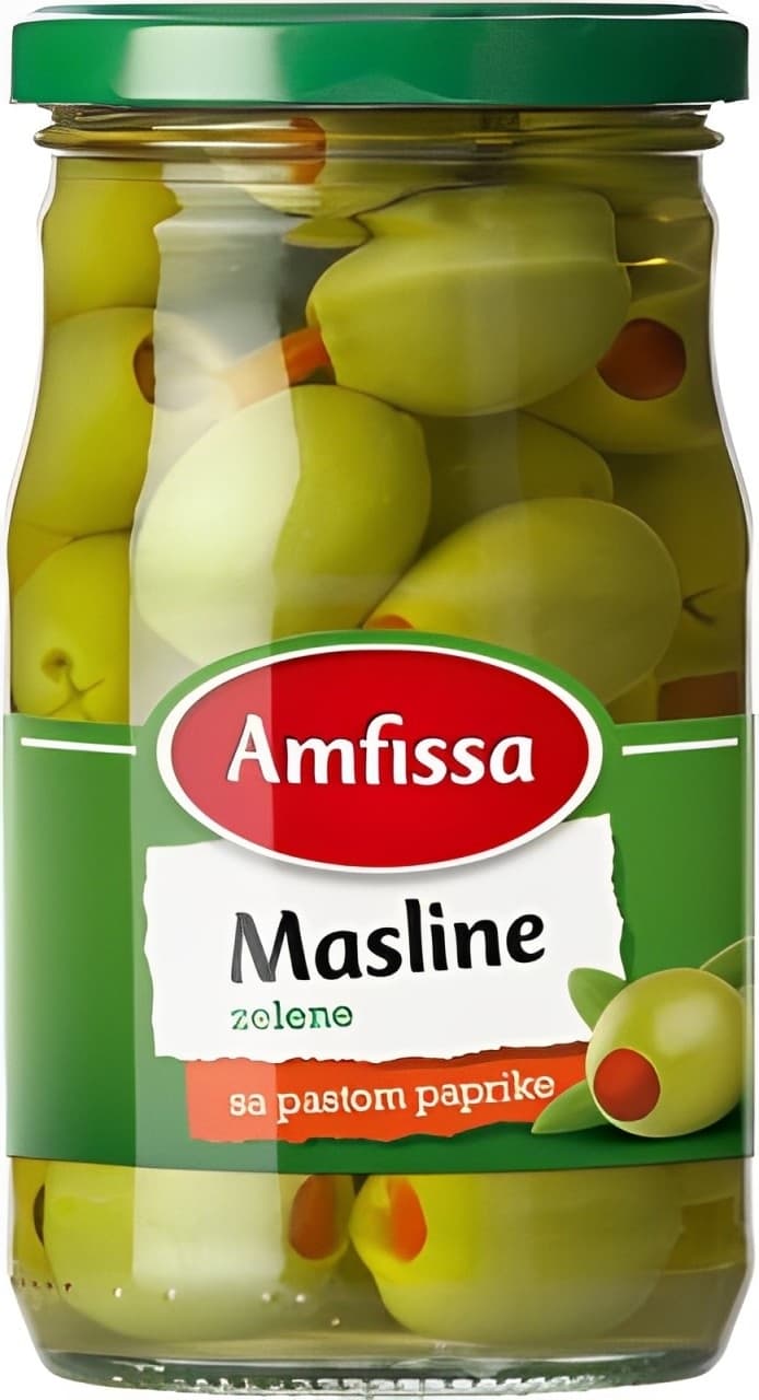 MASLINE ZELENE PAPRIKA 300G AMFISSA-slika