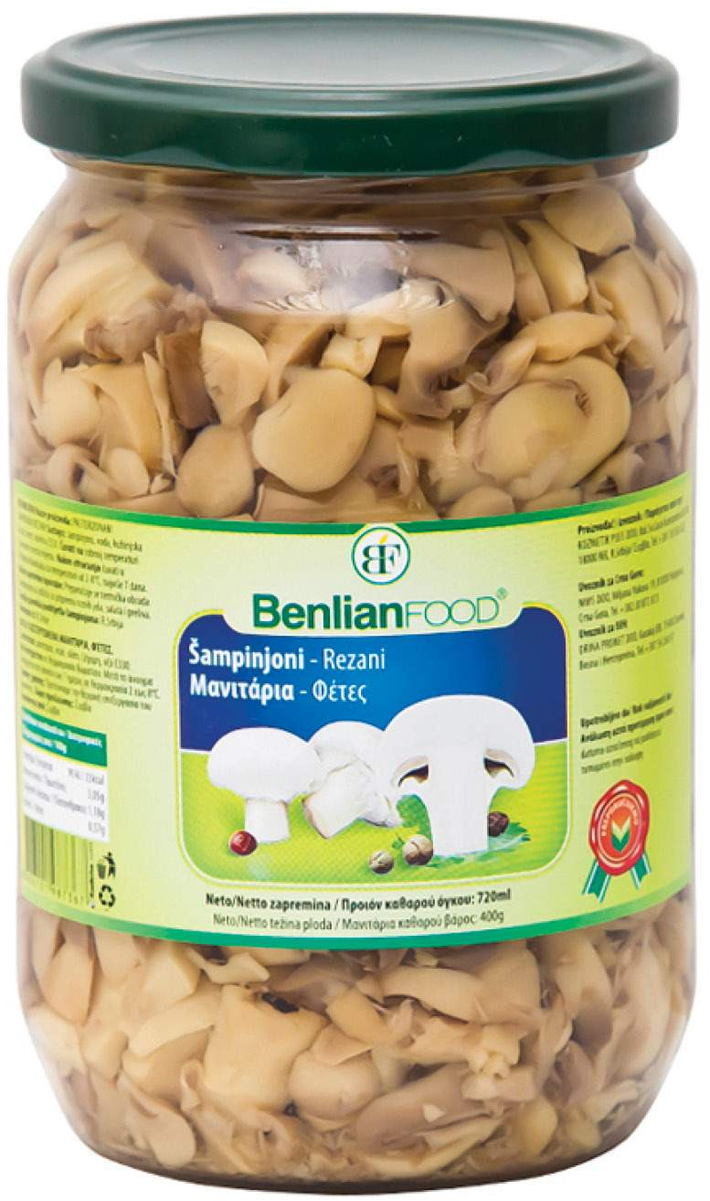Sampinjoni rezani Benlian 690g-slika