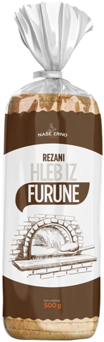 HLEB IZ FURUNE REZANI 500G NAŠE ZRN-slika