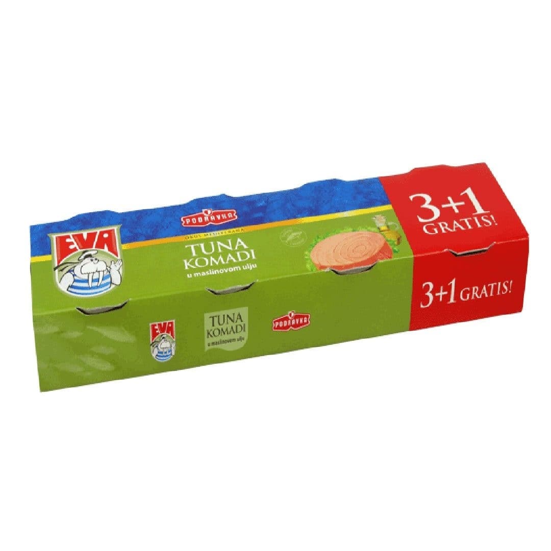 Tuna komadi maslinovo ulje Eva 4x80g-slika