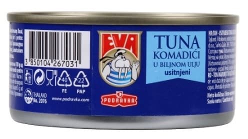 Tuna komadici usitnjeni Eva 160g-slika
