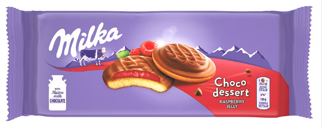 Biskvit Milka choco dessert malina 147g-slika