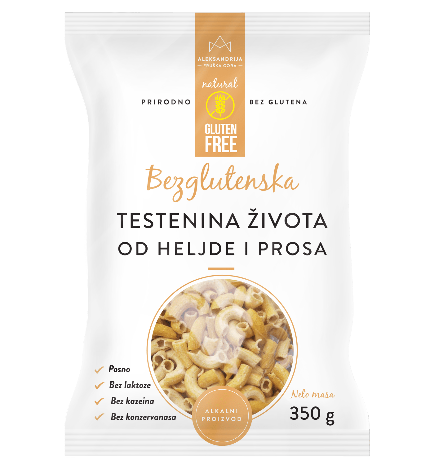 TESTENINA BEZ GLUTENA 350G HELJDA I PROSO ALEKSANDRIJA F3-slika