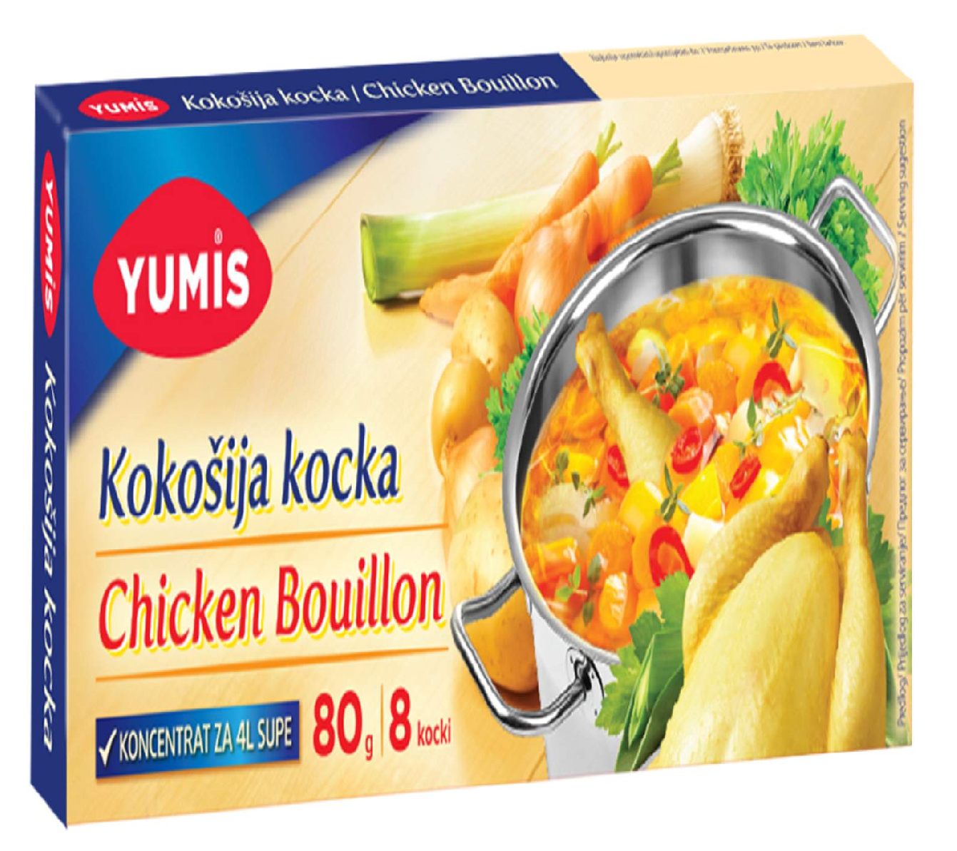 KOCKA KOKOŠJA 80G YUMIS-slika