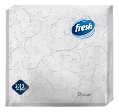 SALVETA DEKOR SILVER 3SL. 20/1 33X33 FRESH-slika