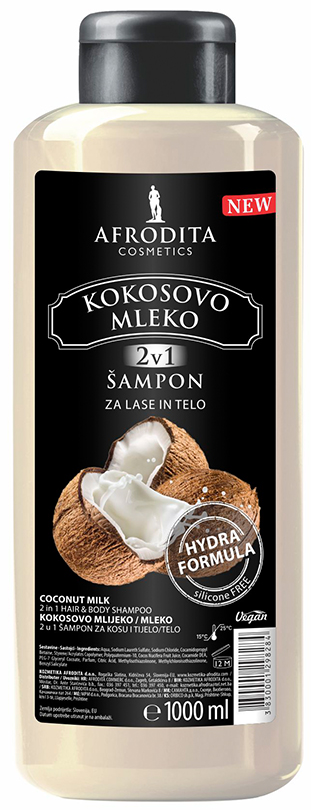 Sampon/kosu/telo kokos.mleko Afrodita 1l-slika