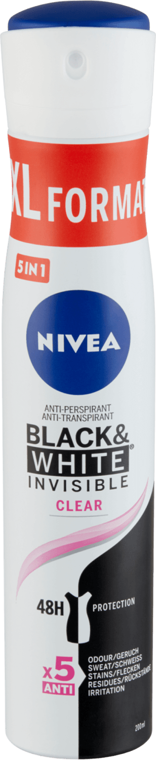 Dezod. Black&White Clear Nivea XL 200ml-slika