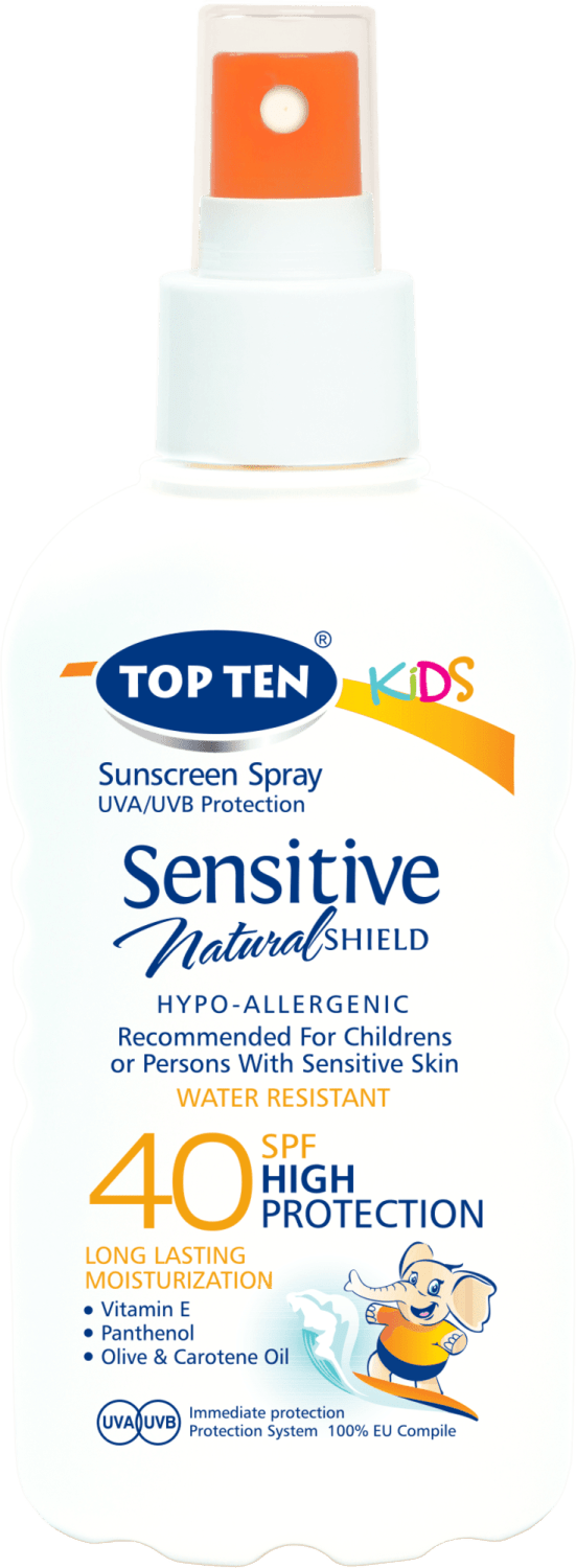 Sprej za sunčanje TOP TEN Kids senitive spf40 180ml-slika