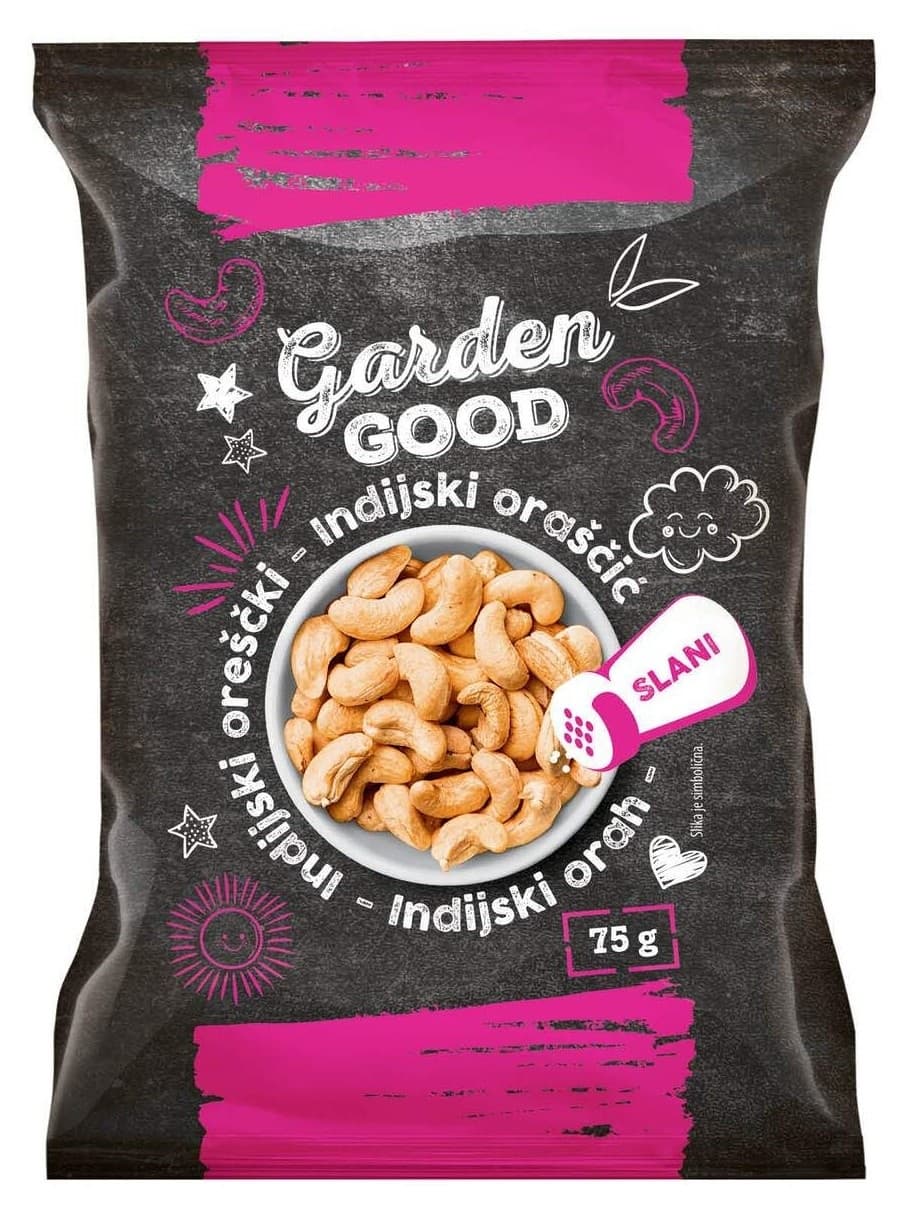 Indijski orah GARDEN GOOD pečeni slani 75g-slika
