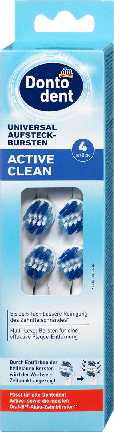 DONTODENT Active clean nastavak za električnu četkicu 4kom-slika