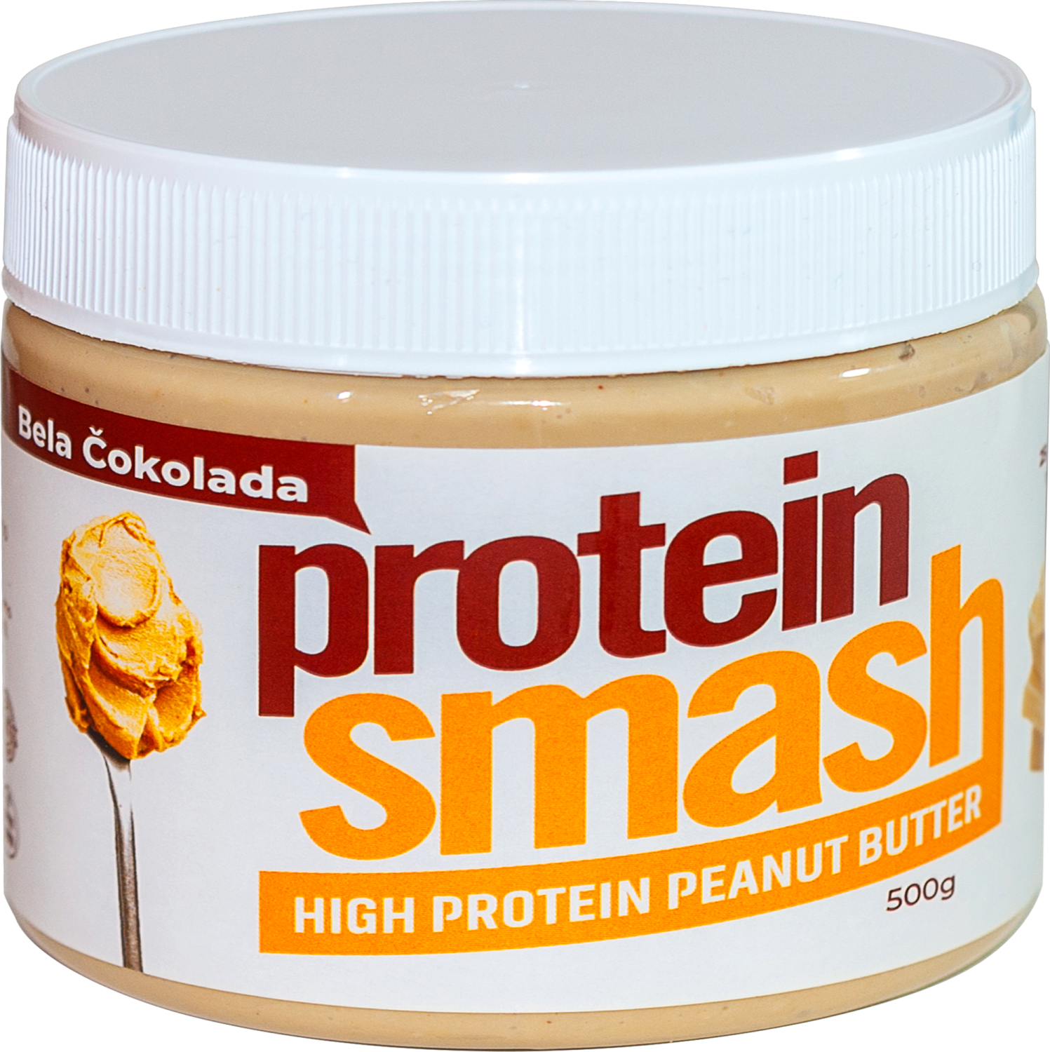 Kikiriki puter PROTEIN SMASH bela čokolada 500g-slika
