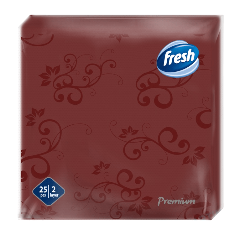 Salvete dec.prem.bordo Fresh 38x38 25/1-slika