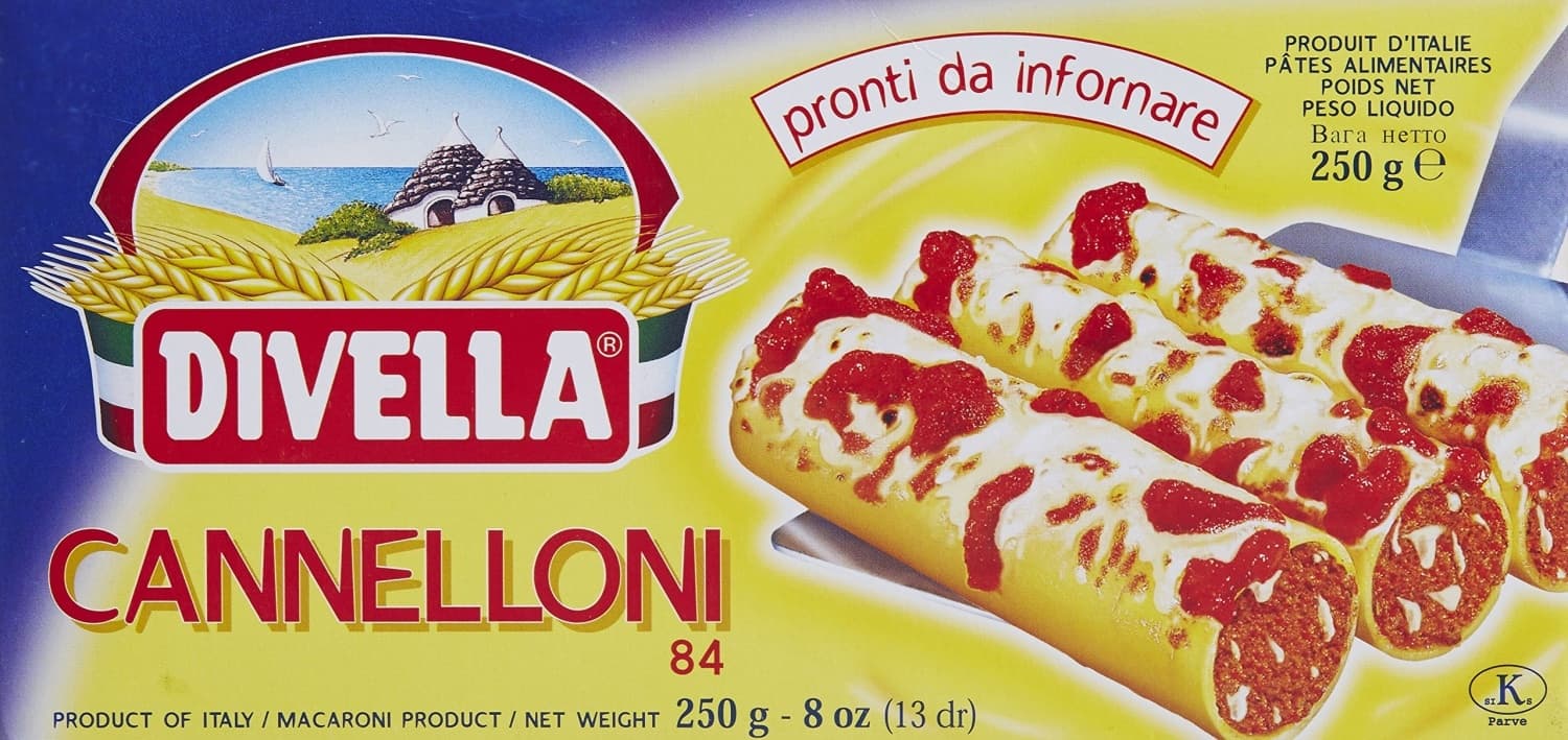 TESTENINA CANELONI 250GR DIVELLA-slika