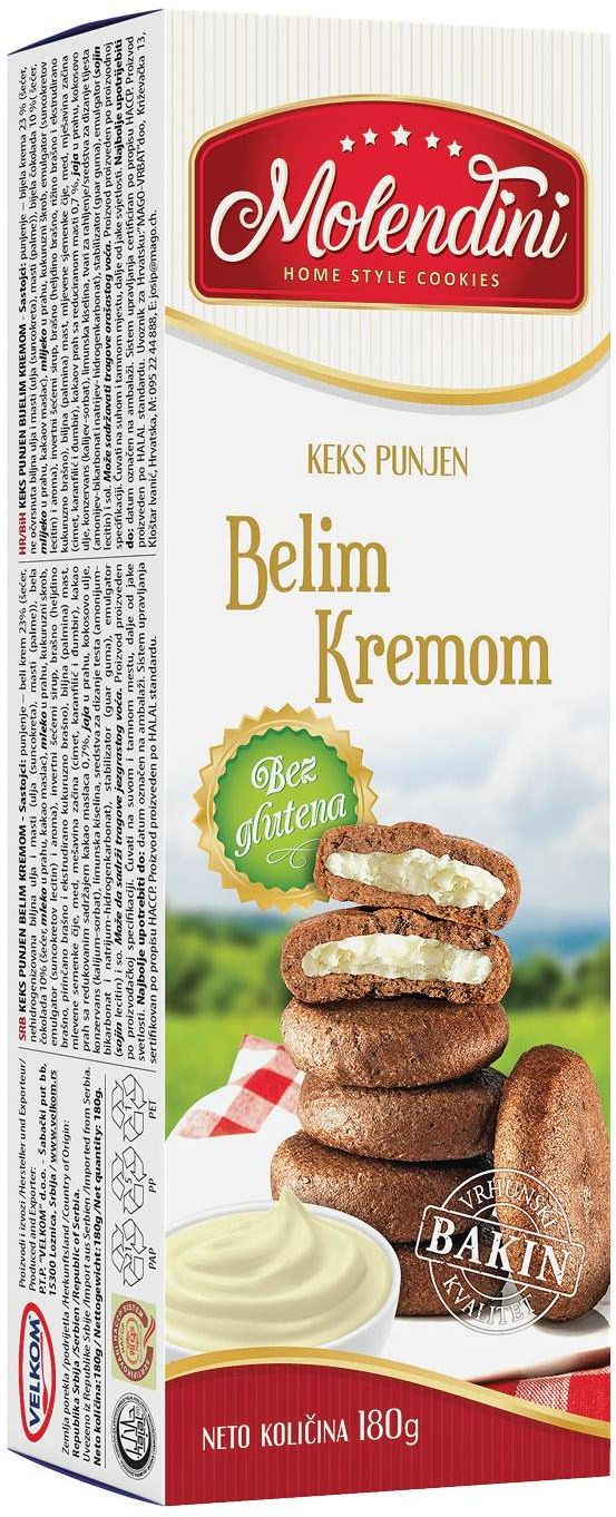 KEKS PUNJEN BELIM KREMOM 180G MOLEN-slika