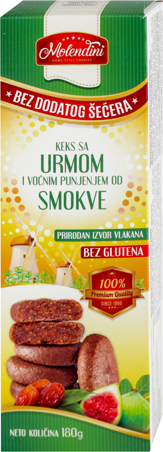 KEKS SA URMOM PUNJ SMOK 180G MOLEND-slika