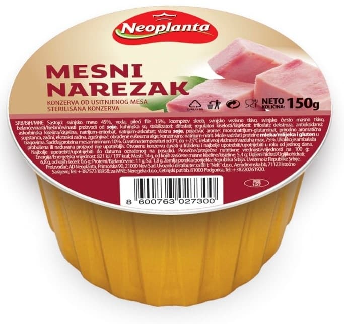 NAREZAK MESNI 150G NEOPLANTA-slika