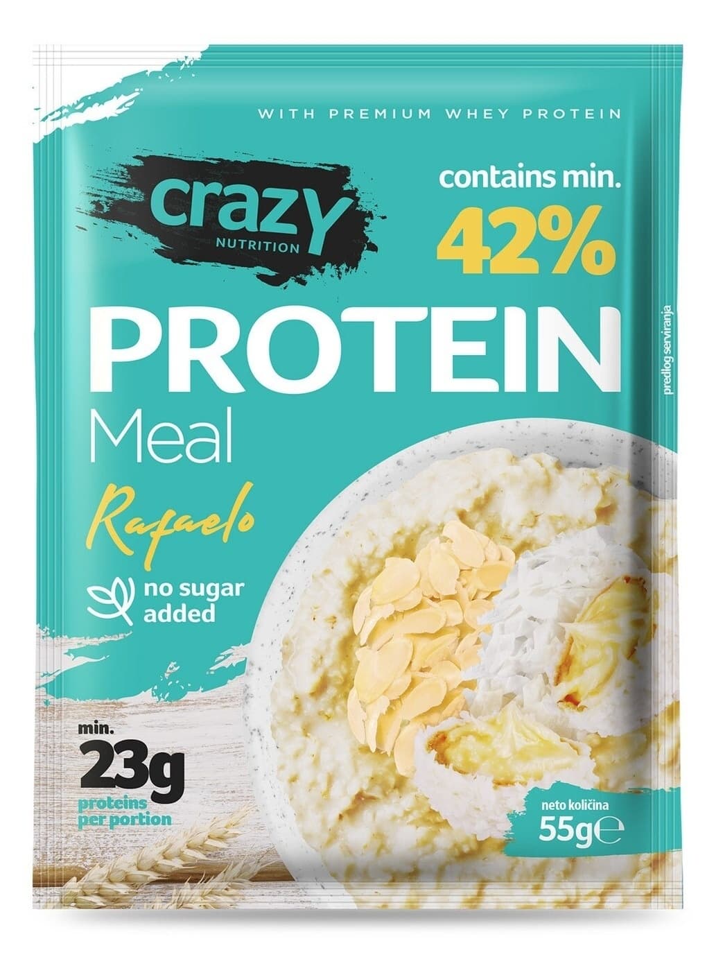 PROTEINSKA KAŠA RAFAELO 55G CRAZY NUTRITION-slika