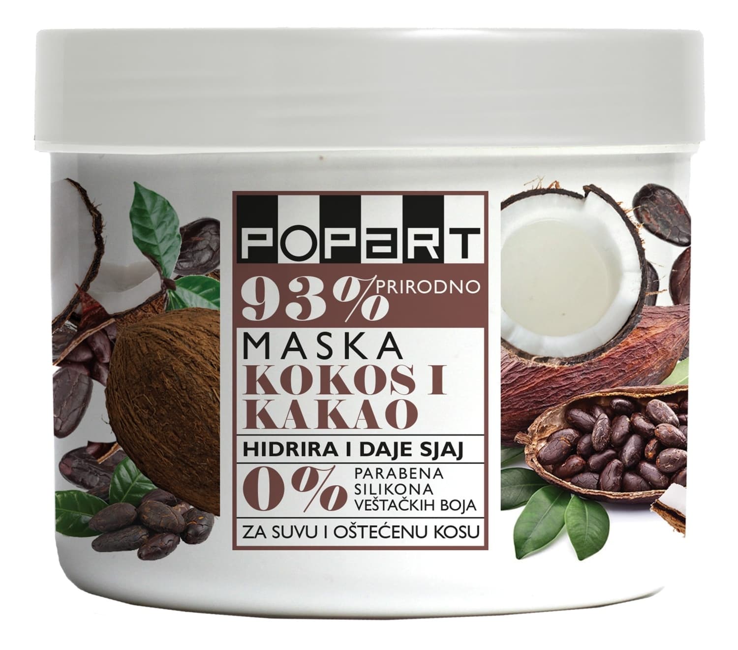POPART MASKA KOKOS I KAKAO 500ML-slika