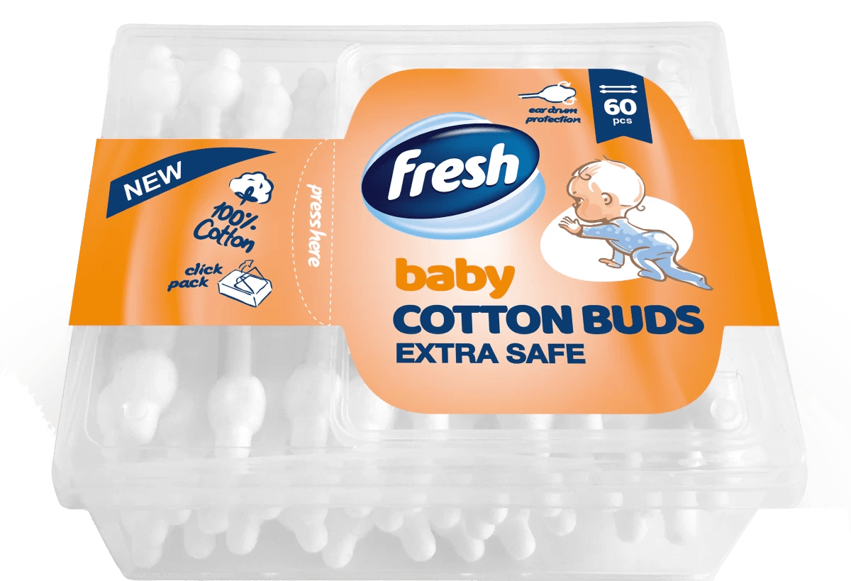 ŠTAPIĆI ZA UŠI 60/1 BABY SA GRANIČNIKOM FRESH-slika