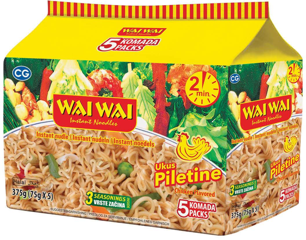 WAI WAI NUDLE PILETINA 375GR-slika