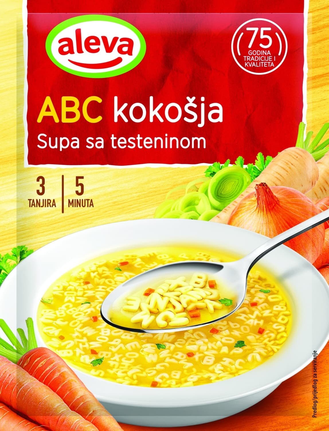 Supa ALEVA ABC kokošija 40g-slika