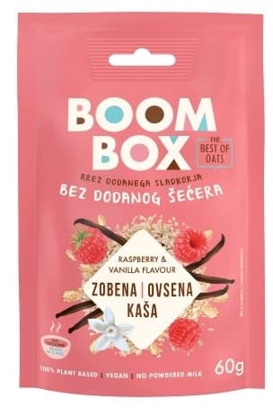 Ovsena kasa malina vanila Boom Box 60g-slika