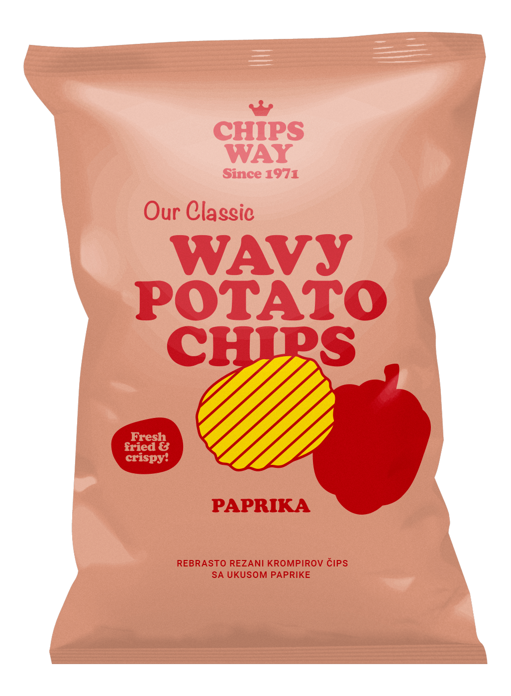 Cips rebrasti Paprika Chips way 150g-slika