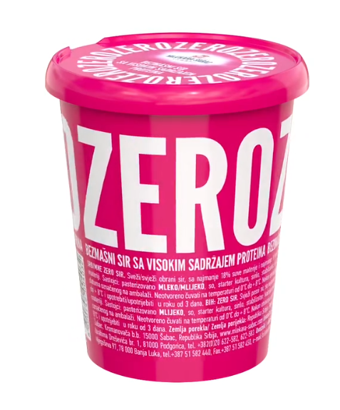 Svezi sir 1%mm Zero Mlekara Sabac 400g-slika