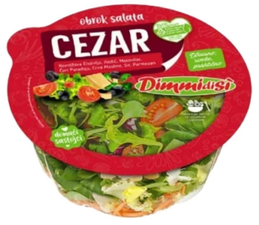 SALATA DIMMIDISI ALLEGRA SA CEZAR PRELIVOM 210GR LA LINEA VERDE-slika