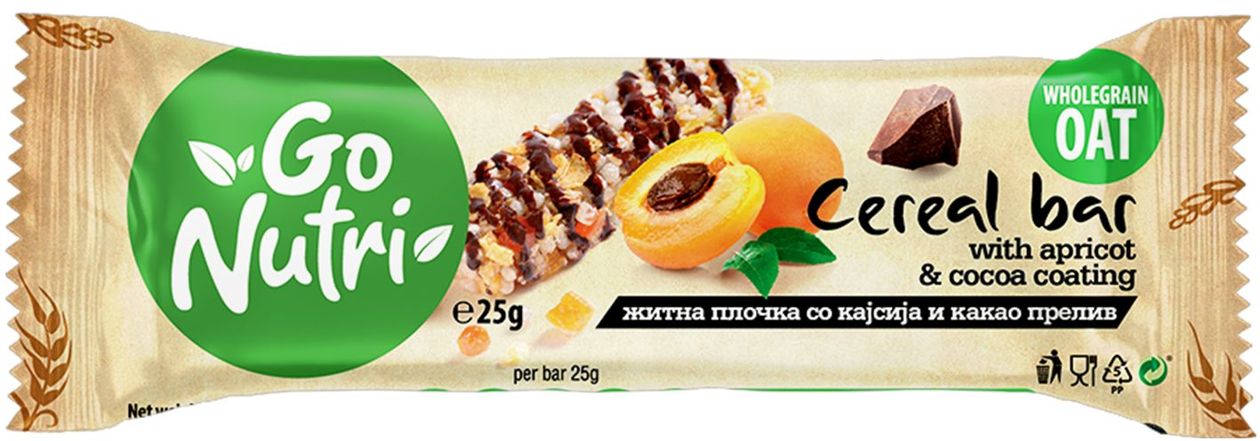 ČOKOLADICA GO NUTRI BAR KAJSIJA I TAMNA ČOKOLADA 25G-slika