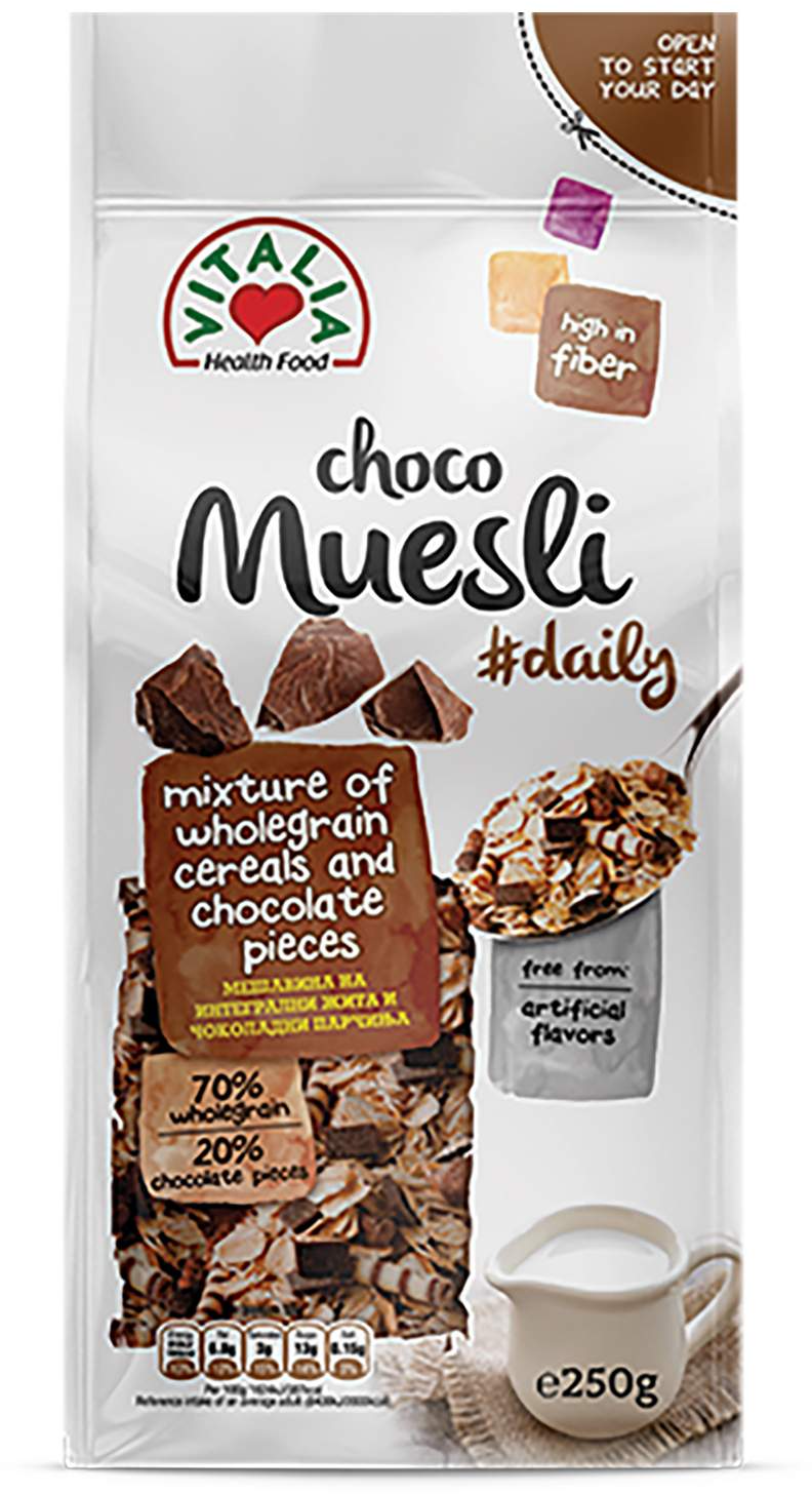 MUSLI ČOKOLADA 250G VITALIA-slika