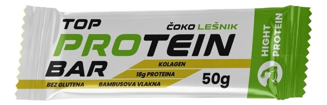 ČOKOLADICA PROTEIN 50G ČOKO LEŠNIK TOP FOOD-slika