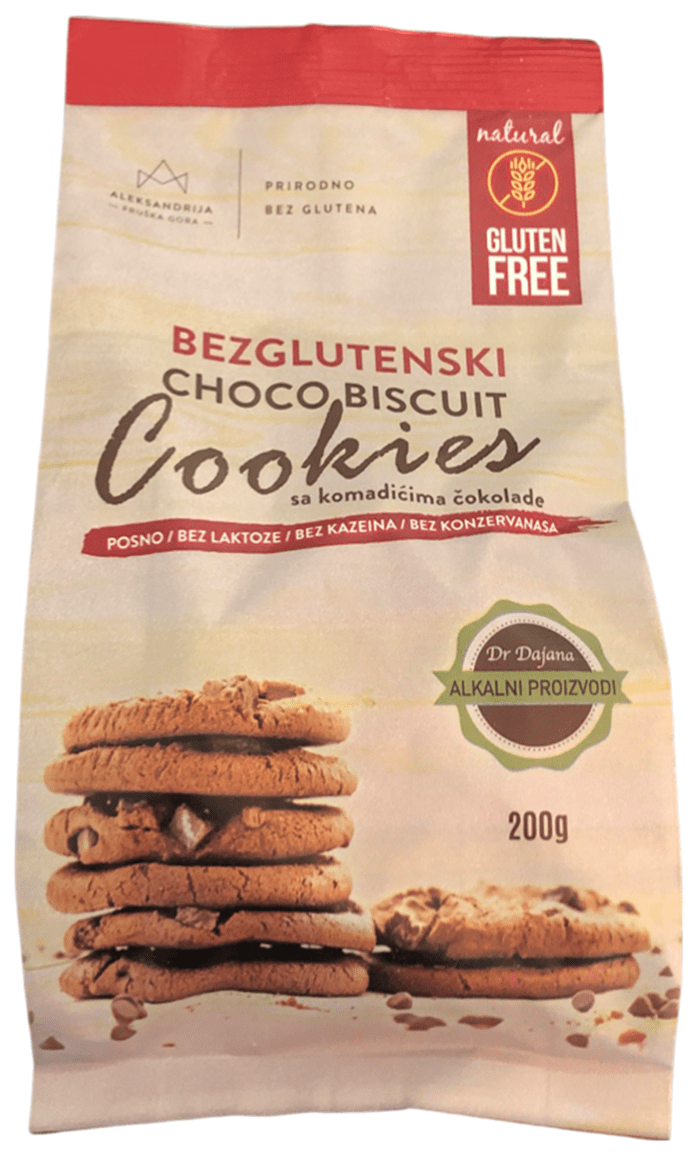KEKS BEZ GLUT ČOK COOKIES 200G ALEK-slika