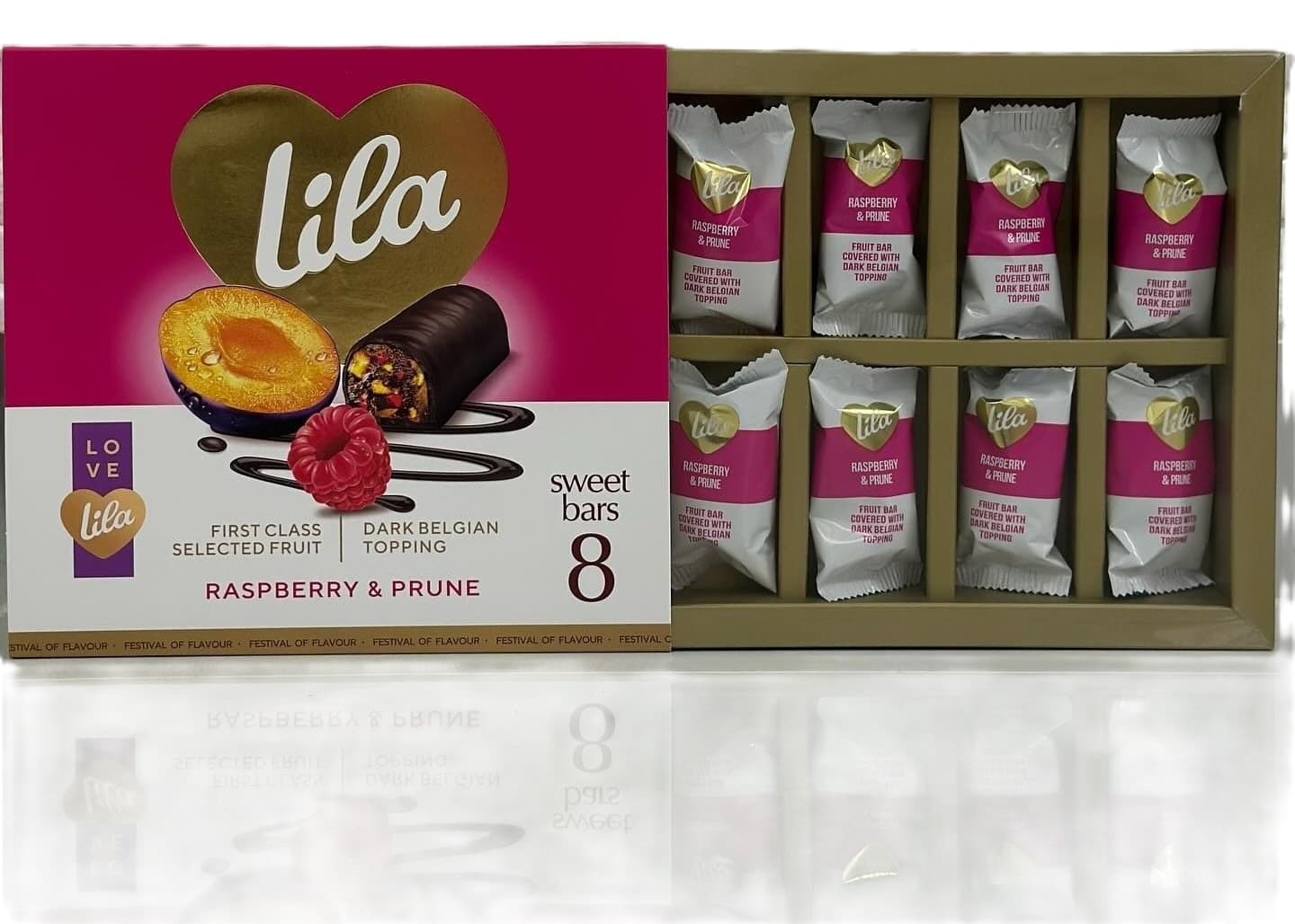 Praline LILA malina i suva šljiva u kakao prelivu 200g-slika