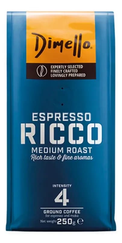 Espresso kafa DIMELLO Ricco mlevena 250g-slika