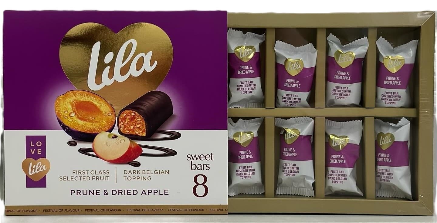 Praline LILA suva šljiva i šušena jabuka u kakao prelivu 200g-slika