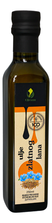 Ulje zlatnog lana OLEUM hladno ceđeno 250ml-slika
