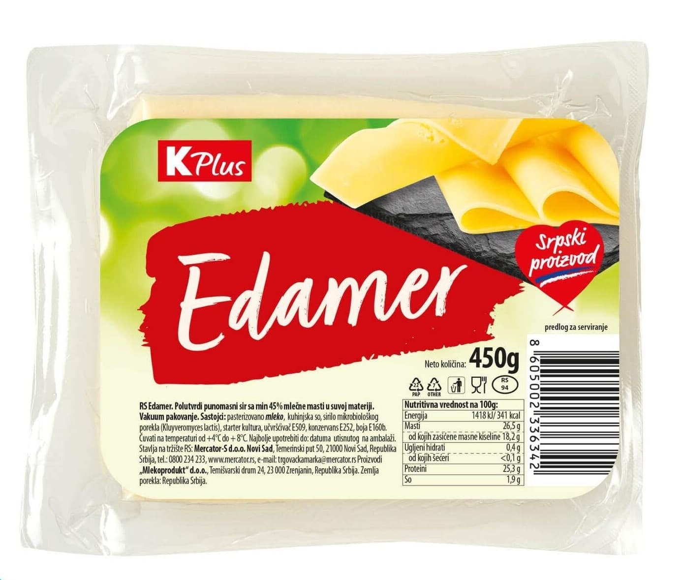 SIR EDAMER 450G K PLUS-slika