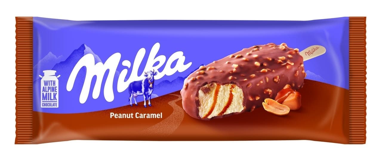 Sladoled MILKA kikiriki karamela štapić 90ml-slika