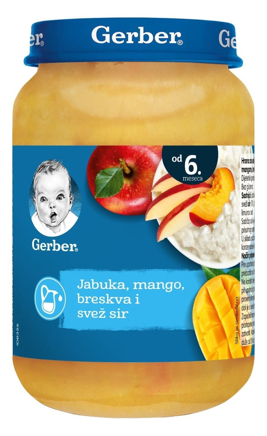 GERBER kašica jabuka mango breskva sir 190g-slika