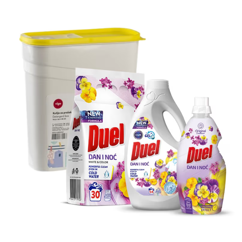 DUEL paket za veš Dan i noć + kutija za prašak-slika