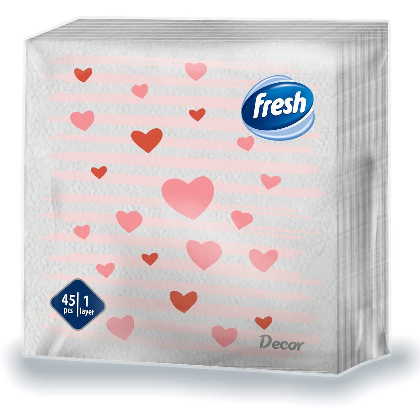 Salvete FRESH Decor srca 1sloj 45kom-slika