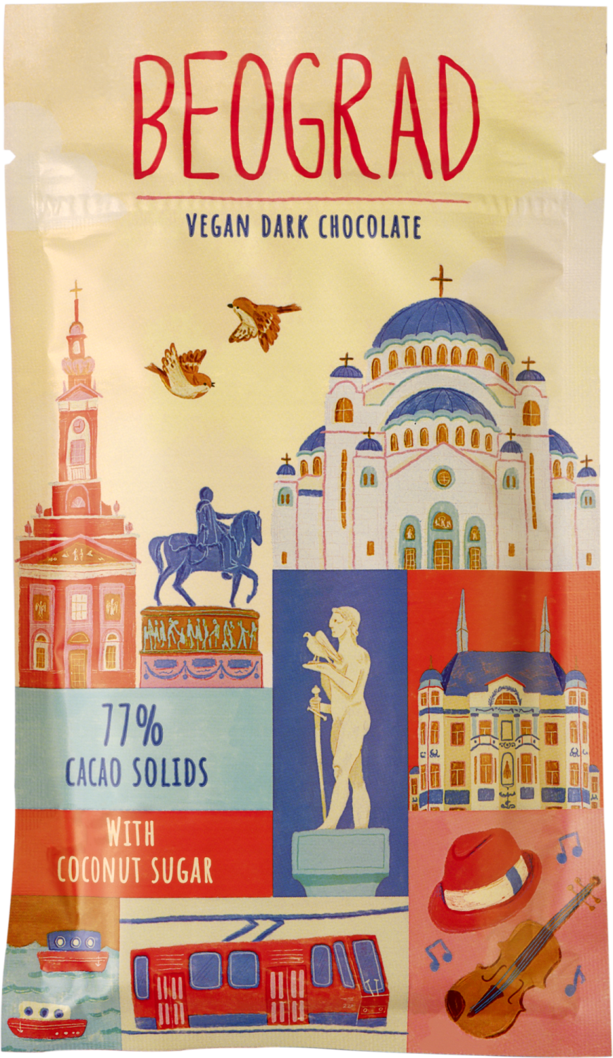ČOKOLADA CRNA BEOGRAD77% 100G CHOCO-slika