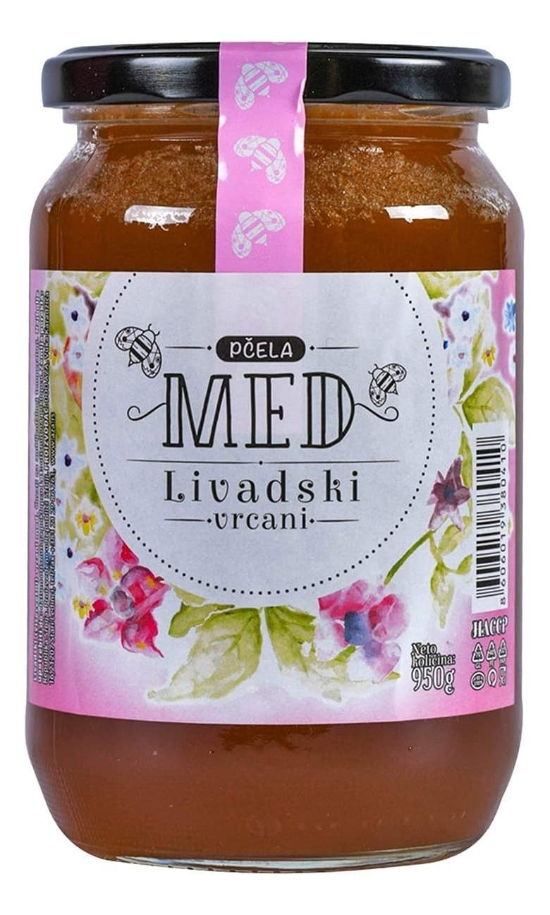 MED LIVADSKI 950G STAKLO PČELA-slika