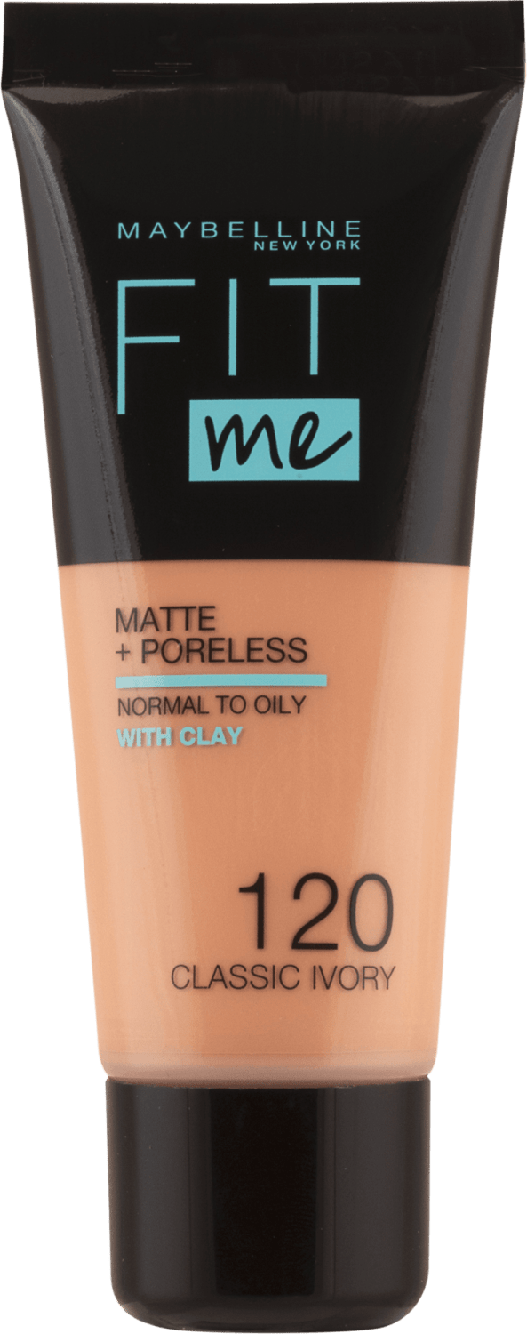 MAYBELLINE Fit me matte tečni puder 120 classic ivory 30ml-slika