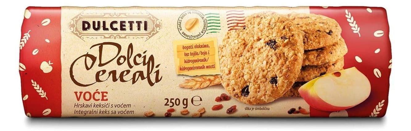 KEKS DOLCI CEREALI VOĆE 250G DULCET-slika